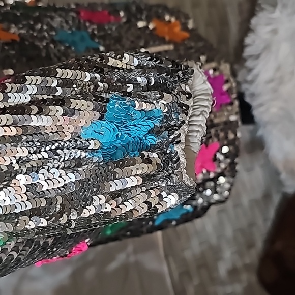 Show Me Your Mumu "Wear Me Out "Rainbow Star Sequin Mini Dress XS - Picture 9 of 14